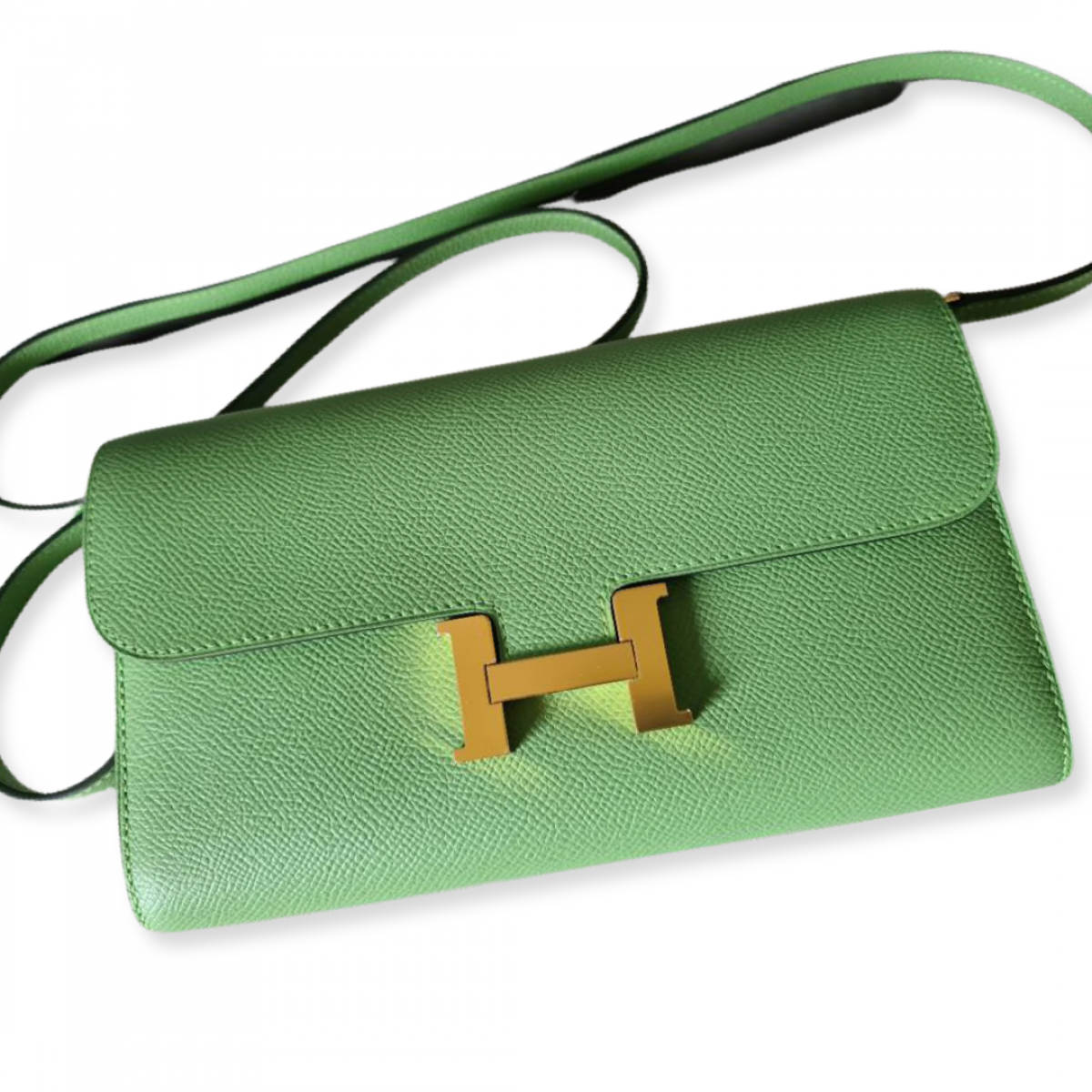 Hermes Constance mini Vert criquet Epsom leather Gold hardware