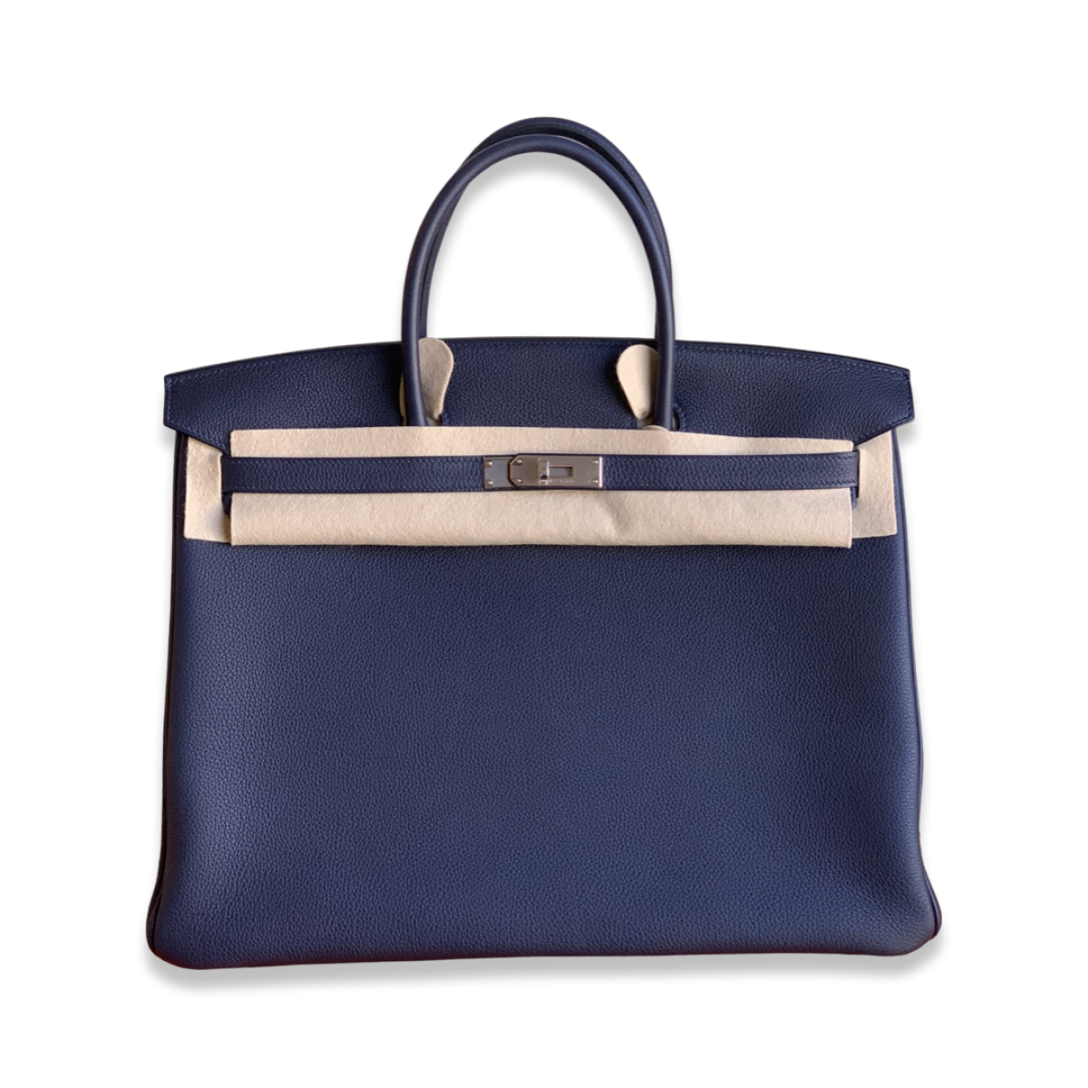 Hermes Birkin bag 40 Deep blue Togo leather Silver hardware