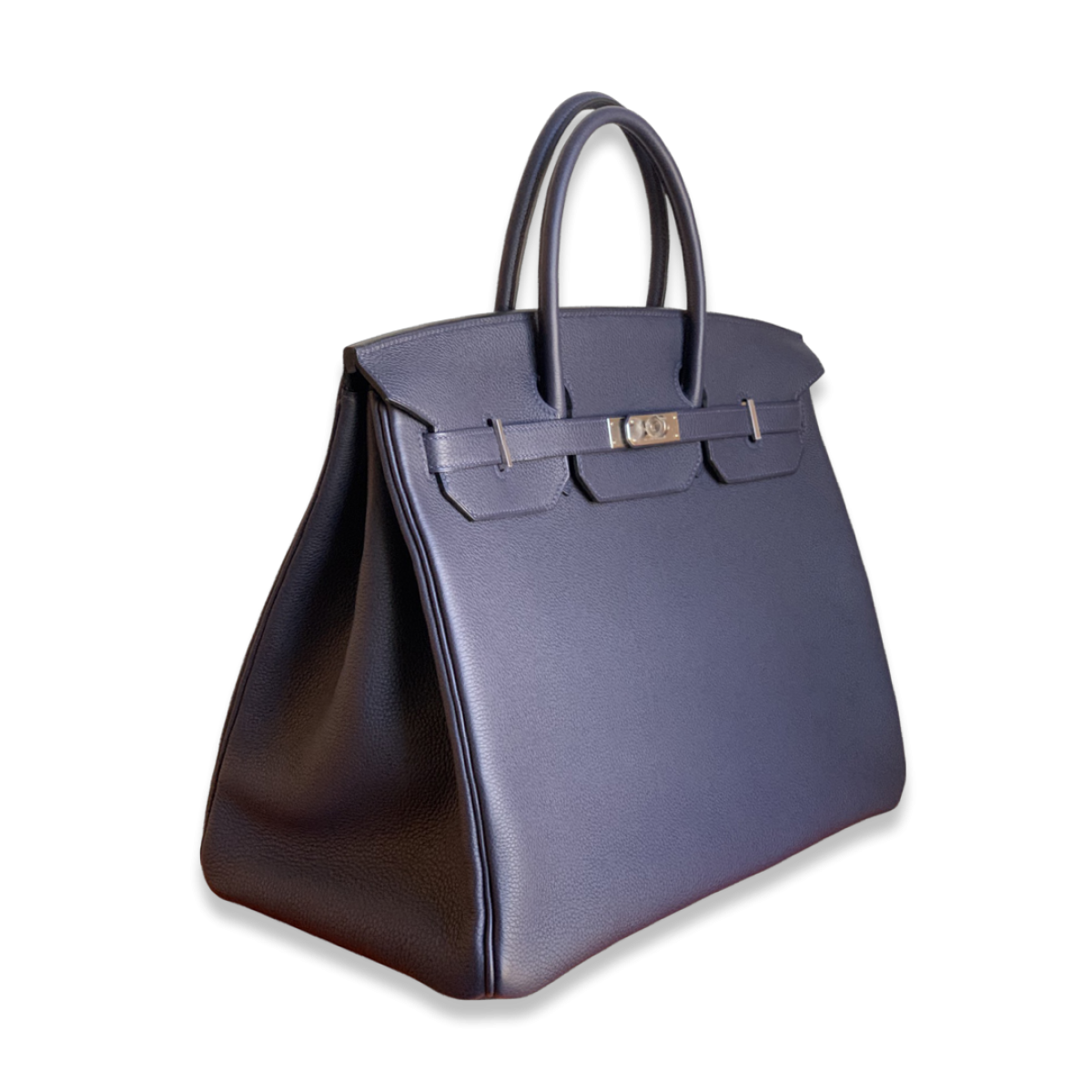 Hermes -- Birkin Officier 40 cm Limited Edition, Blue Nuit Togo Leather